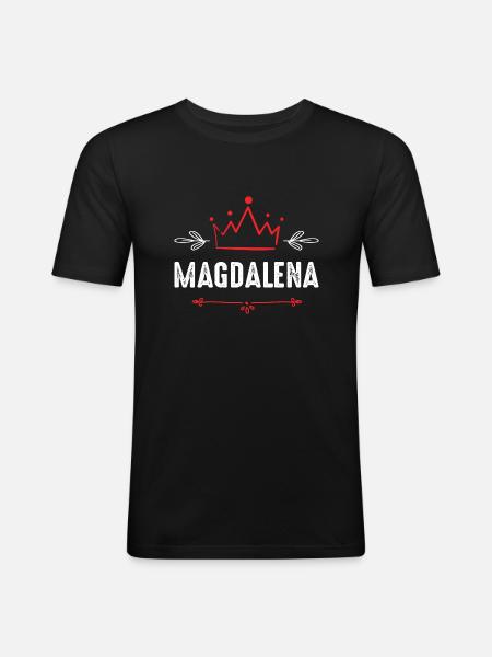 Magdalena - Men's Slim Fit T-Shirt - black