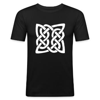 Celtic knot - Men's Slim Fit T-Shirt - black - Front - Nik (191cm)
