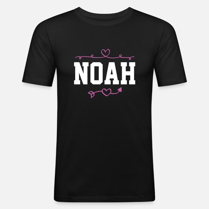 Noah - Männer Slim Fit T-Shirt - Schwarz