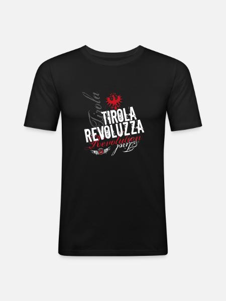 Tirola Revoluzza white - Men's Slim Fit T-Shirt - black
