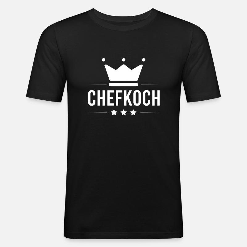 Chefkoch Kochen - Männer Slim Fit T-Shirt - Schwarz