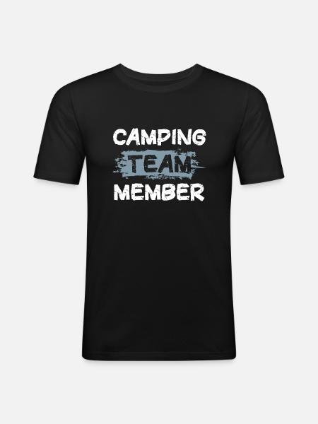 Camping Team - Men's Slim Fit T-Shirt - black