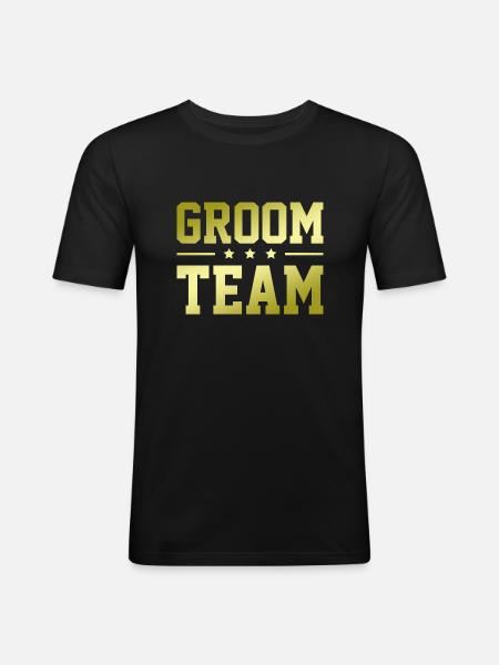 Groom Team - Men's Slim Fit T-Shirt - black