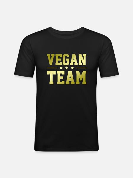 Vegan Team - Men's Slim Fit T-Shirt - black