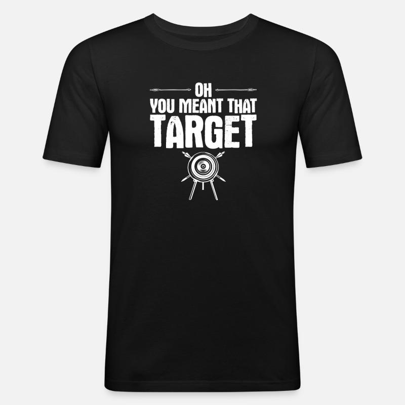 Bogenschießen Archery - Männer Slim Fit T-Shirt - Schwarz