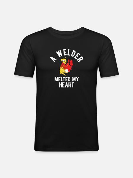 Schweißen Für Schweißer - Männer Slim Fit T-Shirt - Schwarz