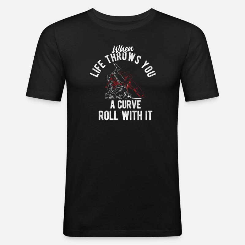BJJ Jiu Jitsu - Männer Slim Fit T-Shirt - Schwarz