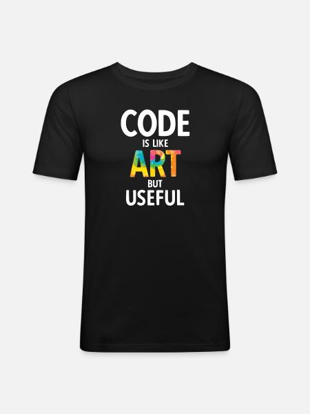 Software Ingenieur Informatiker Programmierer - Männer Slim Fit T-Shirt - Schwarz