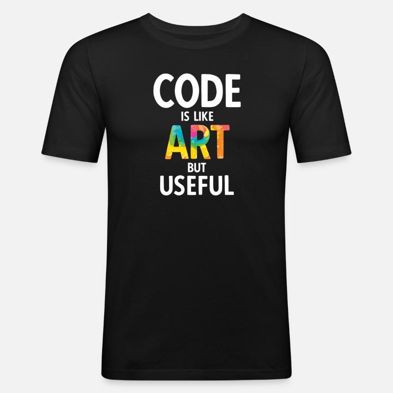 Software Ingenieur Informatiker Programmierer - Männer Slim Fit T-Shirt - Schwarz