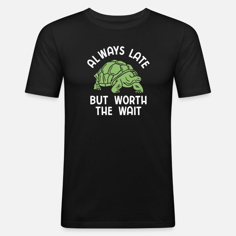 Schildkröten - Männer Slim Fit T-Shirt - Schwarz