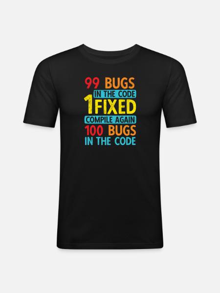 Software Ingenieur Informatiker Programmierer - Männer Slim Fit T-Shirt - Schwarz