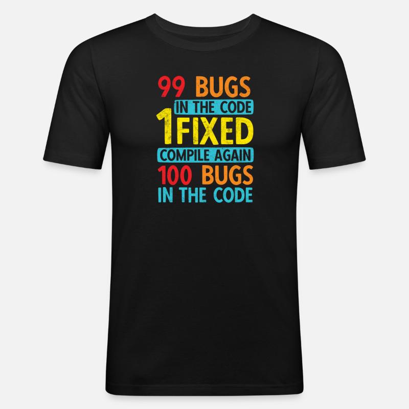 Software Ingenieur Informatiker Programmierer - Männer Slim Fit T-Shirt - Schwarz