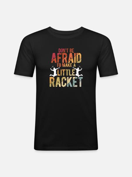 Badminton - Männer Slim Fit T-Shirt - Schwarz