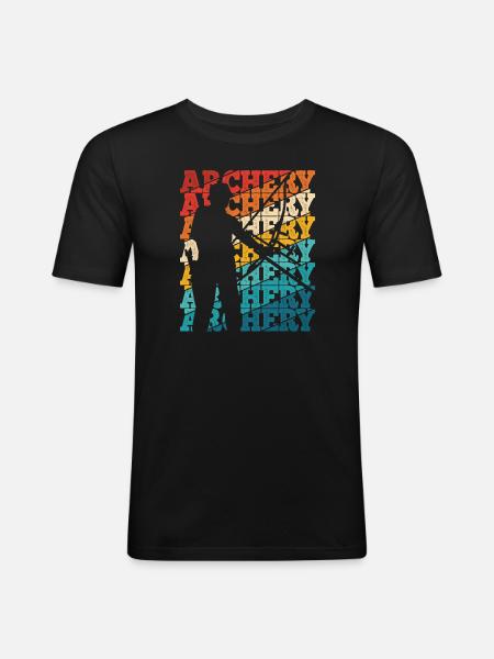 Bogenschießen Archery - Männer Slim Fit T-Shirt - Schwarz