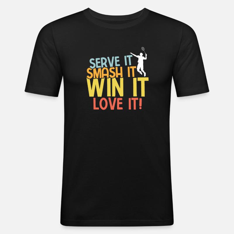 Badminton - Männer Slim Fit T-Shirt - Schwarz
