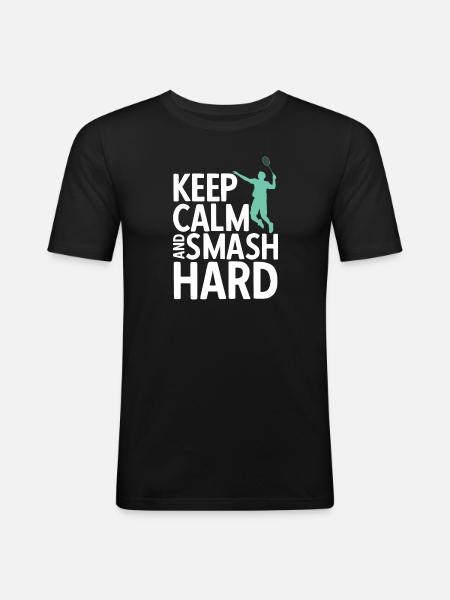 Badminton - Männer Slim Fit T-Shirt - Schwarz
