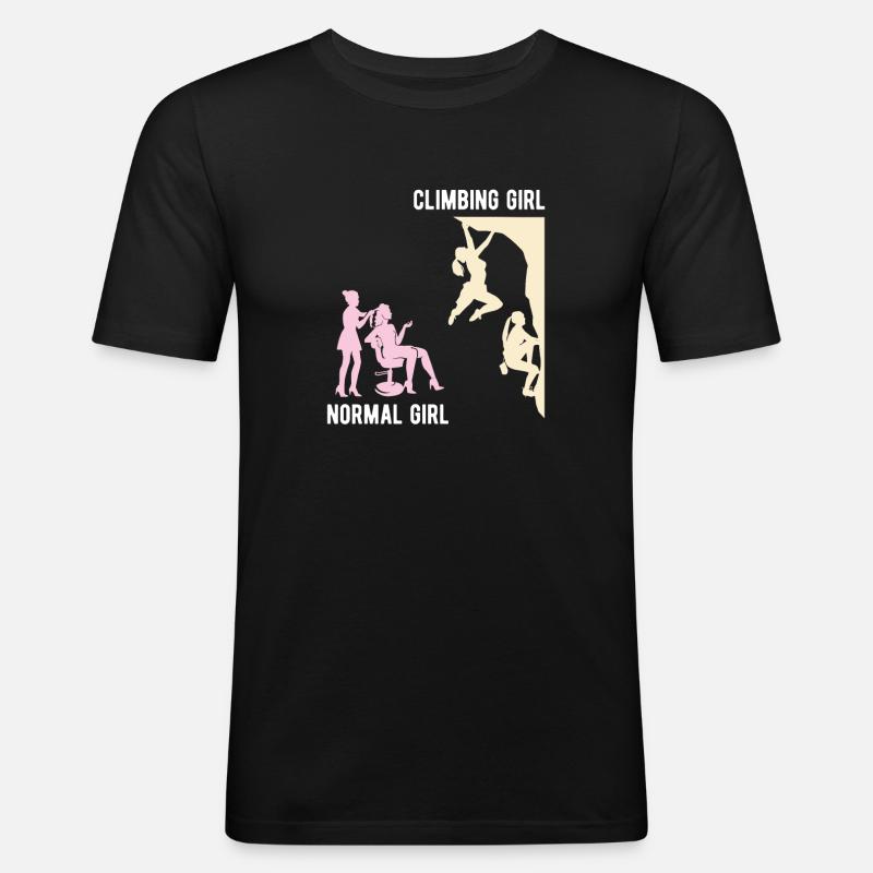 Klettern Bouldern - Männer Slim Fit T-Shirt - Schwarz