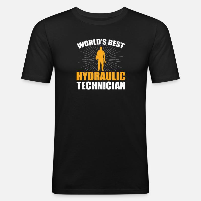 Fantastischer weltbester Hydrauliktechniker, - Männer Slim Fit T-Shirt - Schwarz