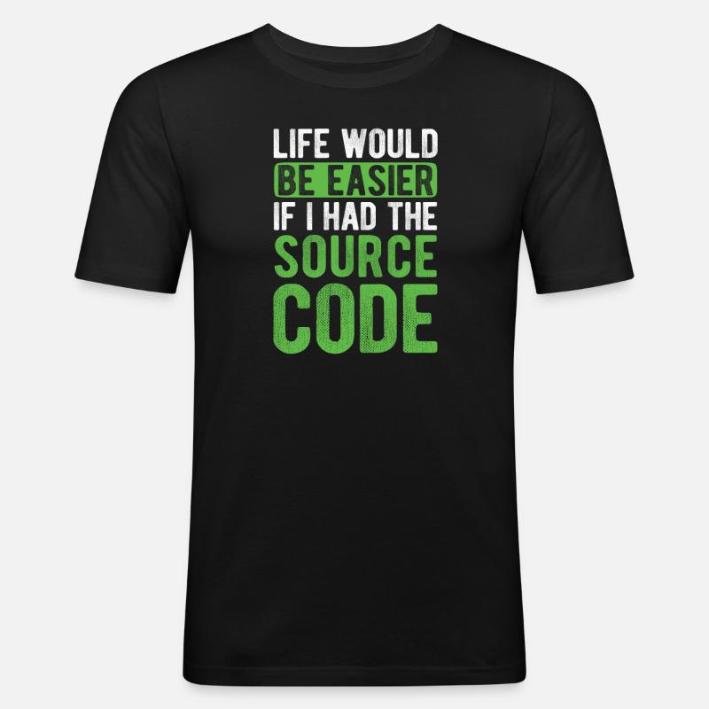 Software Ingenieur Informatiker Programmierer - Männer Slim Fit T-Shirt - Schwarz