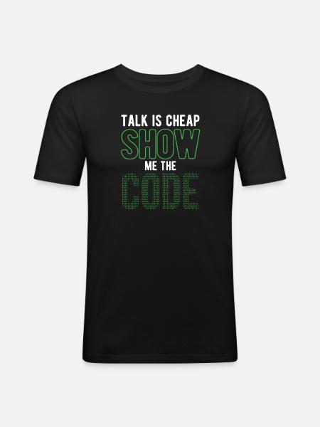 Software Ingenieur Informatiker Programmierer - Männer Slim Fit T-Shirt - Schwarz