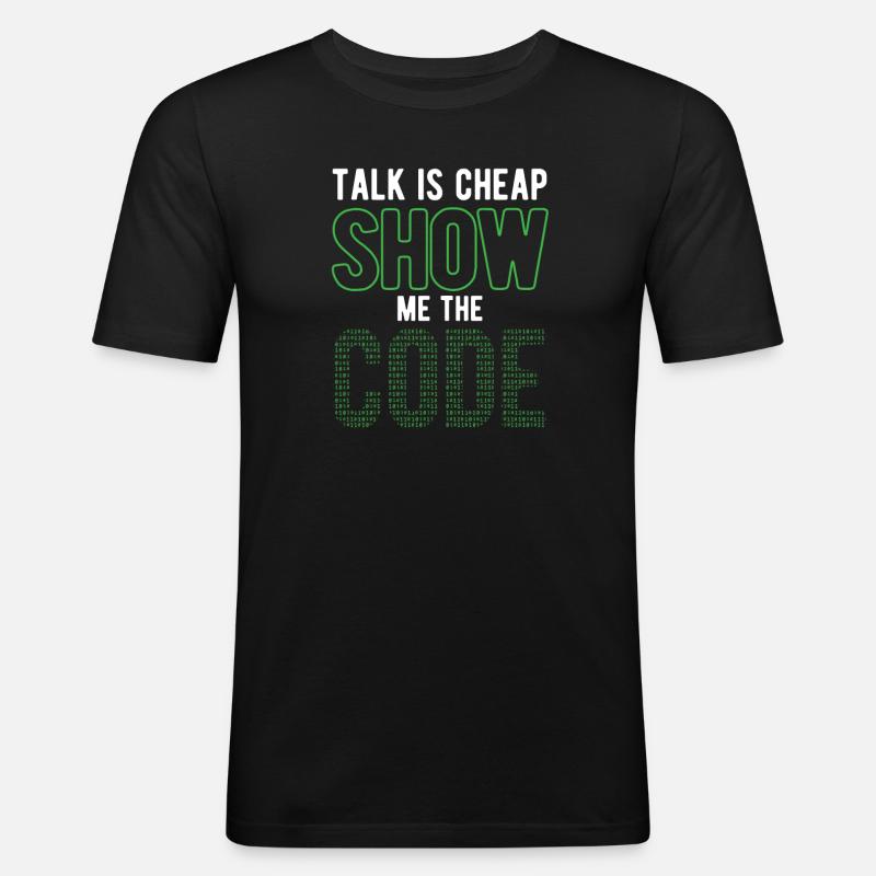Software Ingenieur Informatiker Programmierer - Männer Slim Fit T-Shirt - Schwarz