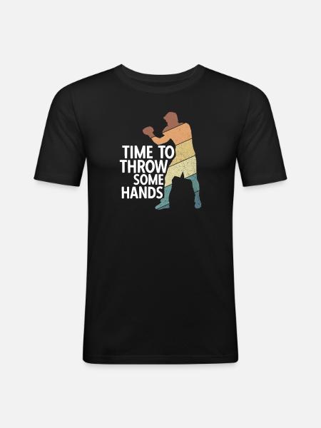 Boxsport Boxing - Männer Slim Fit T-Shirt - Schwarz