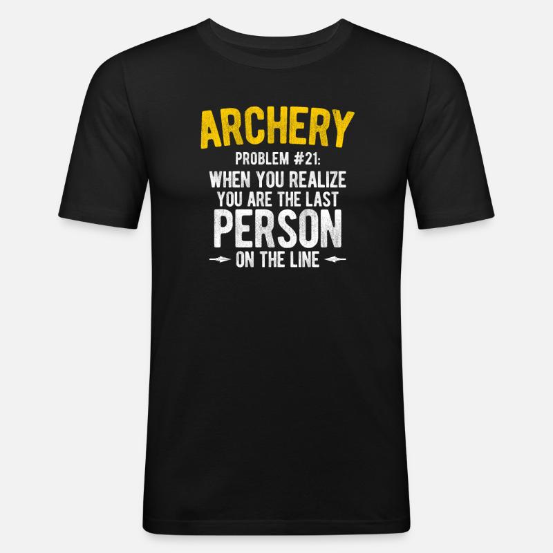 Bogenschießen Archery - Männer Slim Fit T-Shirt - Schwarz