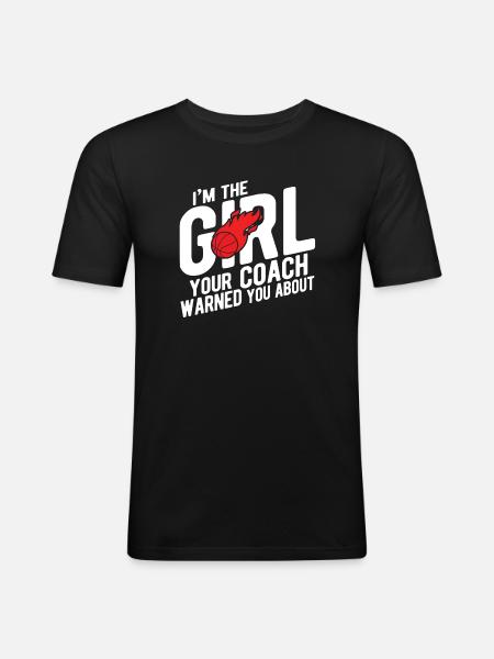 Basketball - Männer Slim Fit T-Shirt - Schwarz
