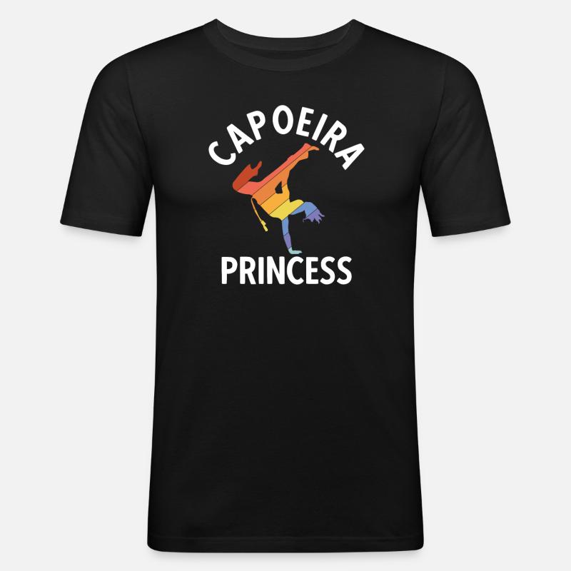 Capoeira - Männer Slim Fit T-Shirt - Schwarz