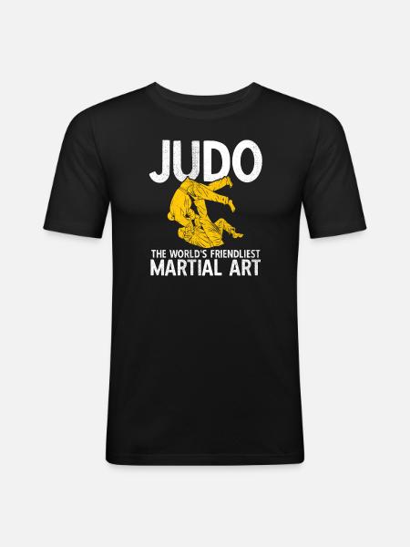 Japanischer Kampfsport Judo - Männer Slim Fit T-Shirt - Schwarz