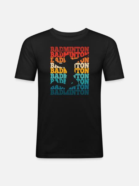Badminton - Männer Slim Fit T-Shirt - Schwarz
