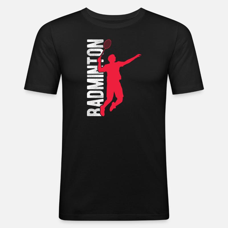 Badminton - Männer Slim Fit T-Shirt - Schwarz