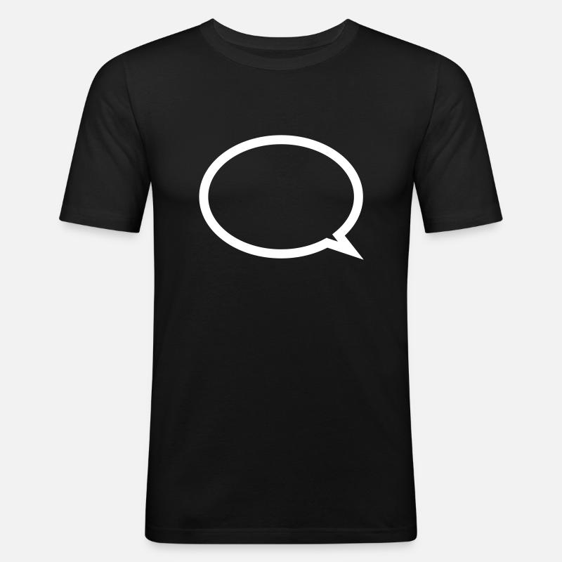 snakkeboble - Slim Fit T-skjorte for menn - svart