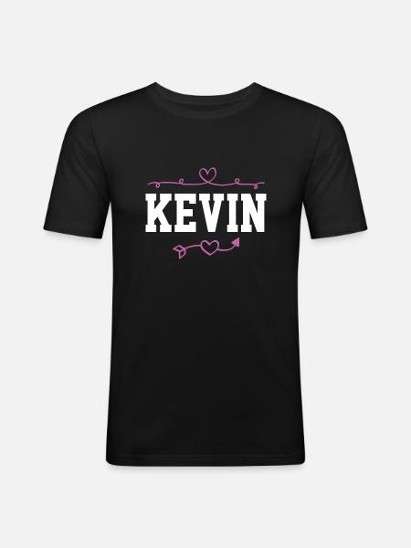 Kevin - Men's Slim Fit T-Shirt - black