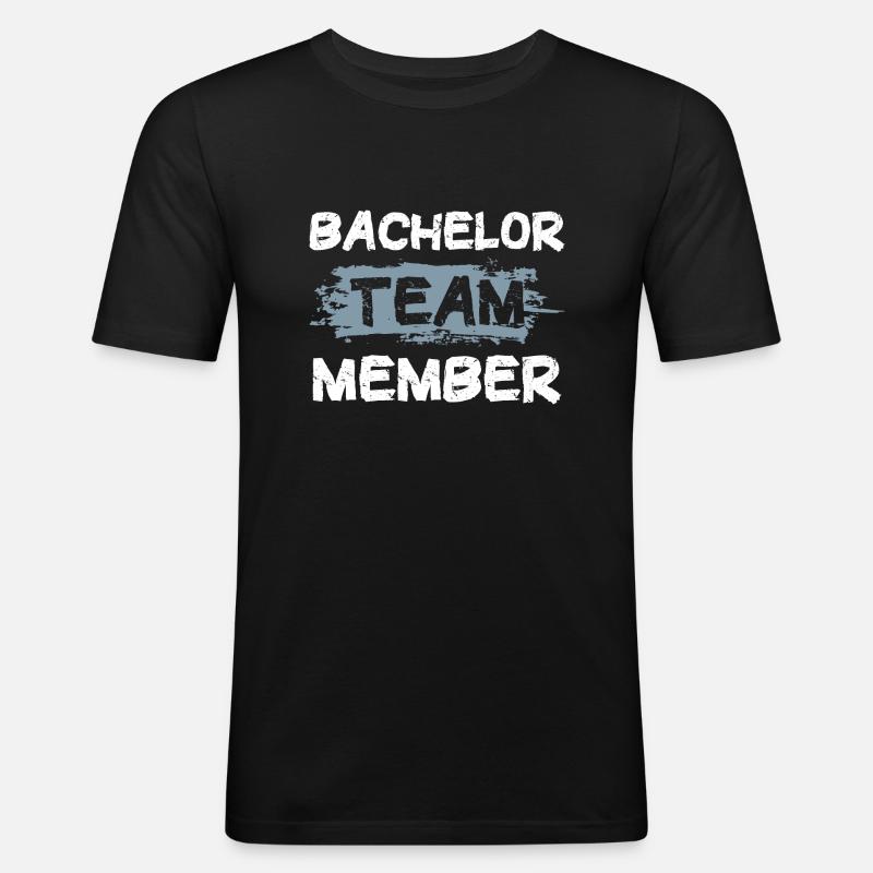 Bachelor Team - Männer Slim Fit T-Shirt - Schwarz