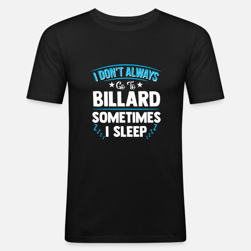 Billard - Männer Slim Fit T-Shirt - Schwarz