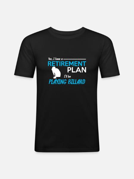 billard - T-shirt près du corps Homme - noir