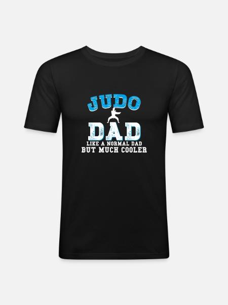 Judo Dad - Men's Slim Fit T-Shirt - black