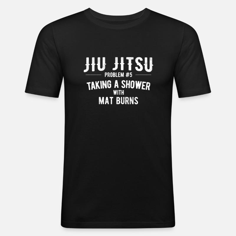BJJ Jiu Jitsu - Männer Slim Fit T-Shirt - Schwarz