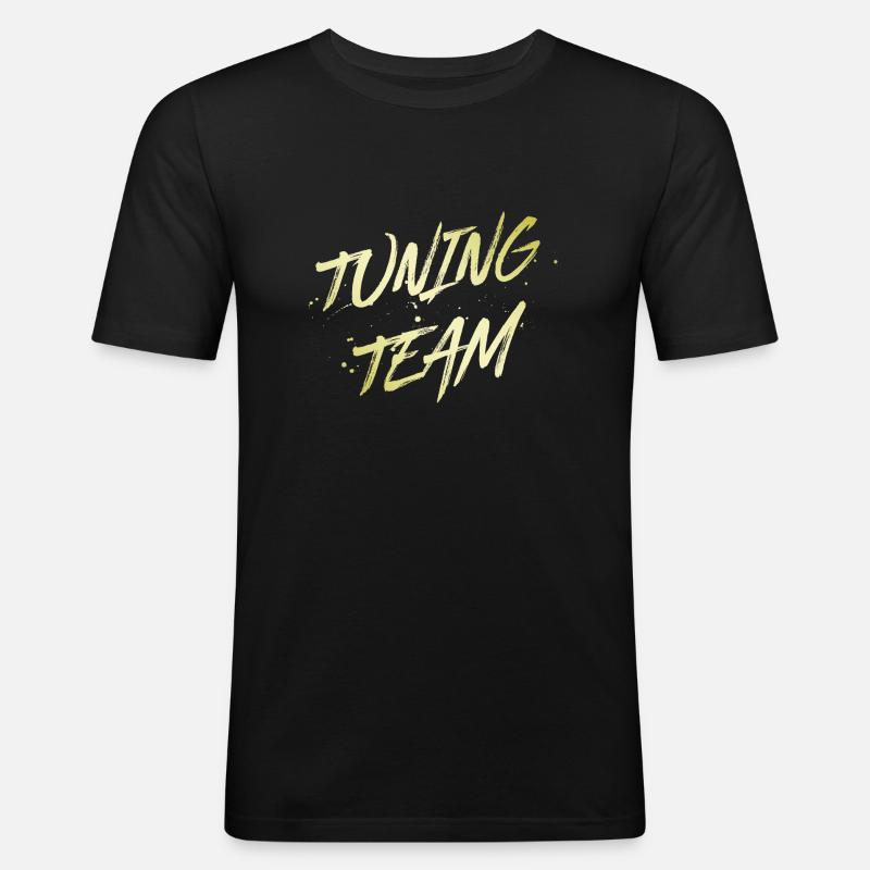 Tuning Team - Männer Slim Fit T-Shirt - Schwarz