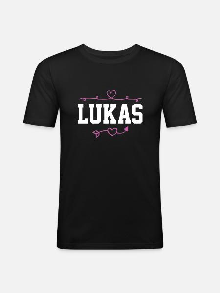 Lukas - Men's Slim Fit T-Shirt - black