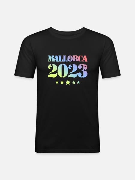 Mallorca 2023 - Men's Slim Fit T-Shirt - black