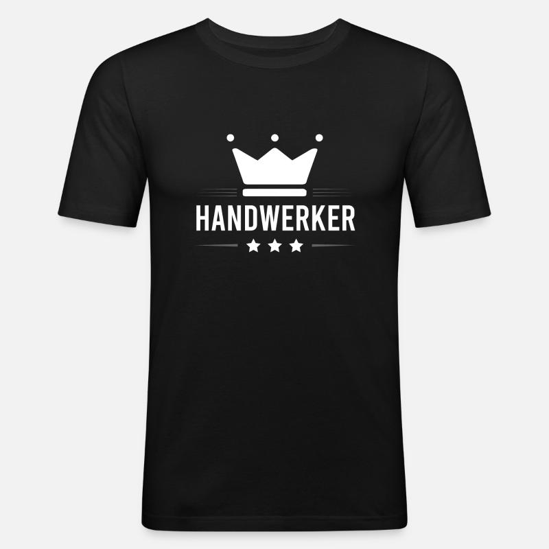 Handwerker Beruf - Männer Slim Fit T-Shirt - Schwarz