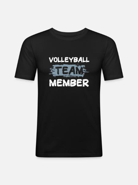 Volleyball Team - Men's Slim Fit T-Shirt - black