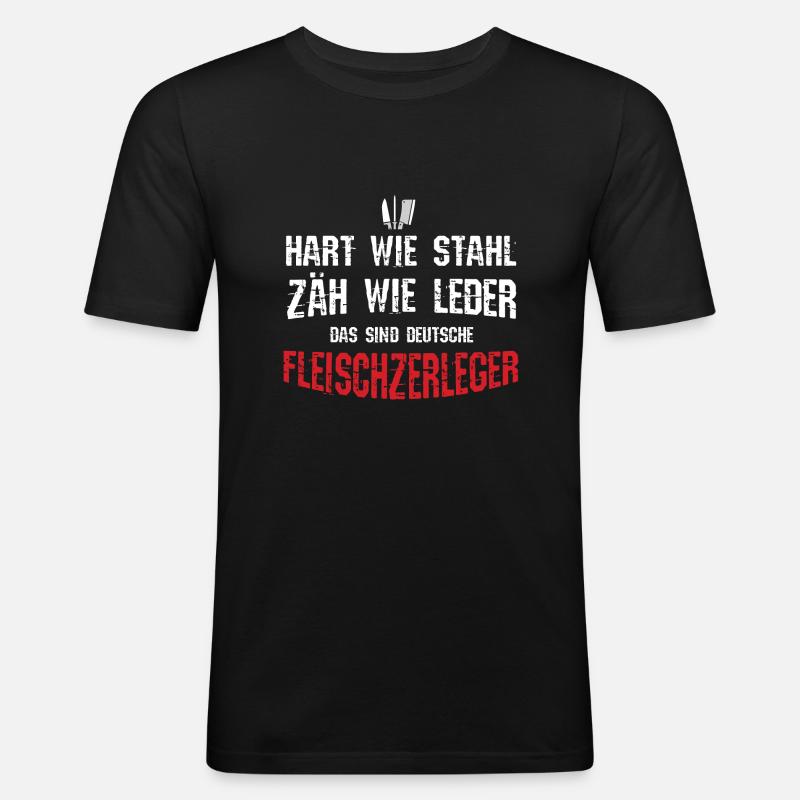 Metzger - Männer Slim Fit T-Shirt - Schwarz