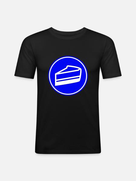 Cake cheesecake - Men's Slim Fit T-Shirt - black