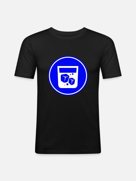 Whisky Icon - Men's Slim Fit T-Shirt - black