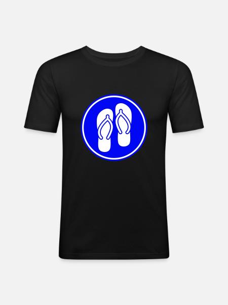 Flip-flops icon - Men's Slim Fit T-Shirt - black