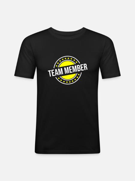 Team Members - Men's Slim Fit T-Shirt - black