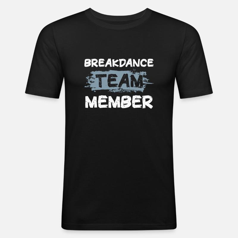 Breakdance Team - Männer Slim Fit T-Shirt - Schwarz